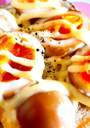 簡単！美味しい！煮卵トースト-レシピのメイン写真