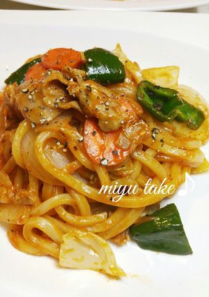 焼きうどん♪ケチャ味(๑´ڡ`๑)♥-レシピのメイン写真