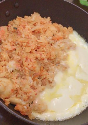 フライパンで作るキムチ炒飯inチーズ-レシピのメイン写真