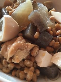残り汁活用!納豆おでん蕎麦-レシピのメイン写真