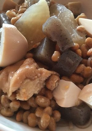 残り汁活用!納豆おでん蕎麦-レシピのメイン写真
