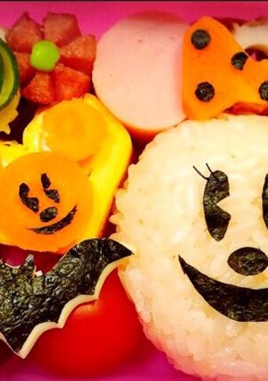 キャラ弁☆おばけミニー&かぼちゃミッキー-レシピのメイン写真