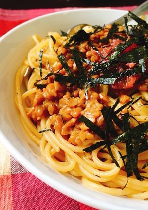 納豆と梅干しのパスタ-レシピのメイン写真