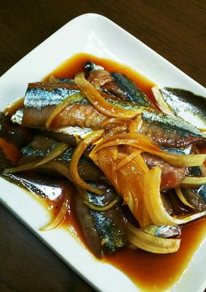 さんま（青魚）のヅケ 市販の焼肉たれ-レシピのメイン写真