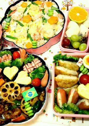 大人３人＆子供３人分☆運動会のお弁当-レシピのメイン写真