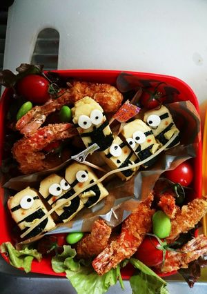ミニオンズの綱引き 運動会のお弁当-レシピのメイン写真