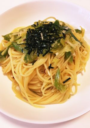長ネギの青い部分だけの絶品ペペロンチーノ-レシピのメイン写真