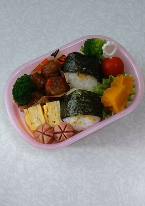 17/9/25 年中ミートボール弁当-レシピのメイン写真