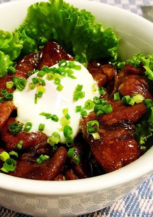 ＊甘辛旨辛！厚切り豚バラの豚丼＊-レシピのメイン写真