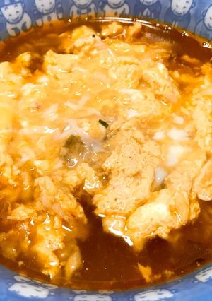 ふわとろ卵丼の頭のせ辛ラーメン♪♪-レシピのメイン写真