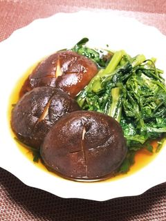 春菊としいたけの甘醤油煮-レシピのメイン写真