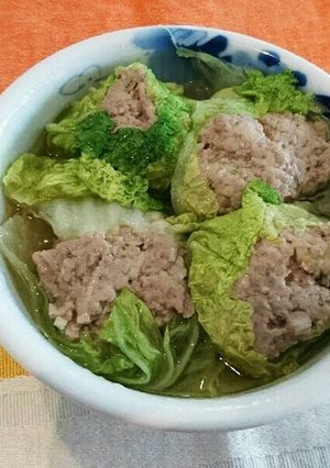 糖質制限☆白菜で包んだジャンボシューマイ-レシピのメイン写真