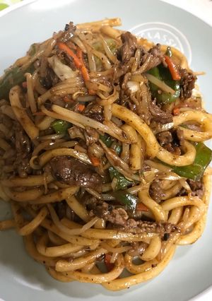 回鍋肉うどん♪-レシピのメイン写真