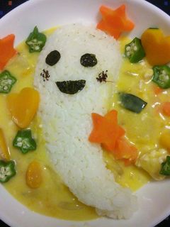 ハロウィン♥オバケのかぼちゃシチュー-レシピのメイン写真