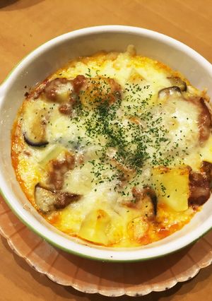 ラザニア風!茄子とポテトのミート焼き-レシピのメイン写真