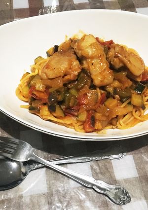 角切り野菜のトマトパスタ-レシピのメイン写真