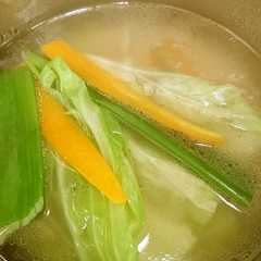 A picture of 基本◎中華用スープの取り方.