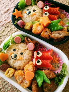 ☆くま&こいのぼりの簡単キャラ弁当☆-レシピのメイン写真
