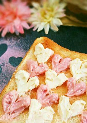 簡単可愛い♪ハートウェーブトースト♪-レシピのメイン写真