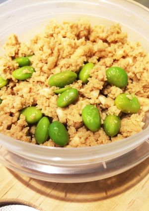作り置き 簡単鶏と豆腐のヘルシーそぼろ-レシピのメイン写真