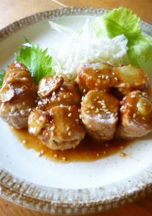 豚肉のネギ巻き♡甘味噌だれ♪-レシピのメイン写真