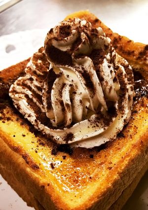 はちみつバターと生クリームのトースト。-レシピのメイン写真