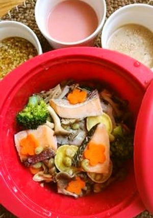 季節の蒸し物を手作りタレで。-レシピのメイン写真
