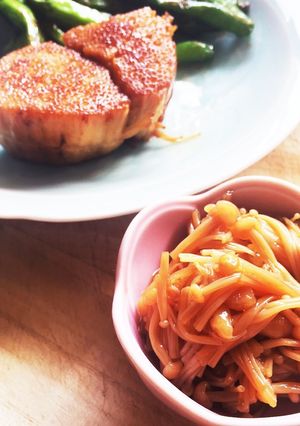 えのきで二品☆〜なめ茸とえのきステーキ〜-レシピのメイン写真