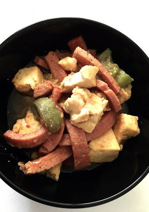 ナーベラーンブシー(へちまの味噌煮込み)-レシピのメイン写真