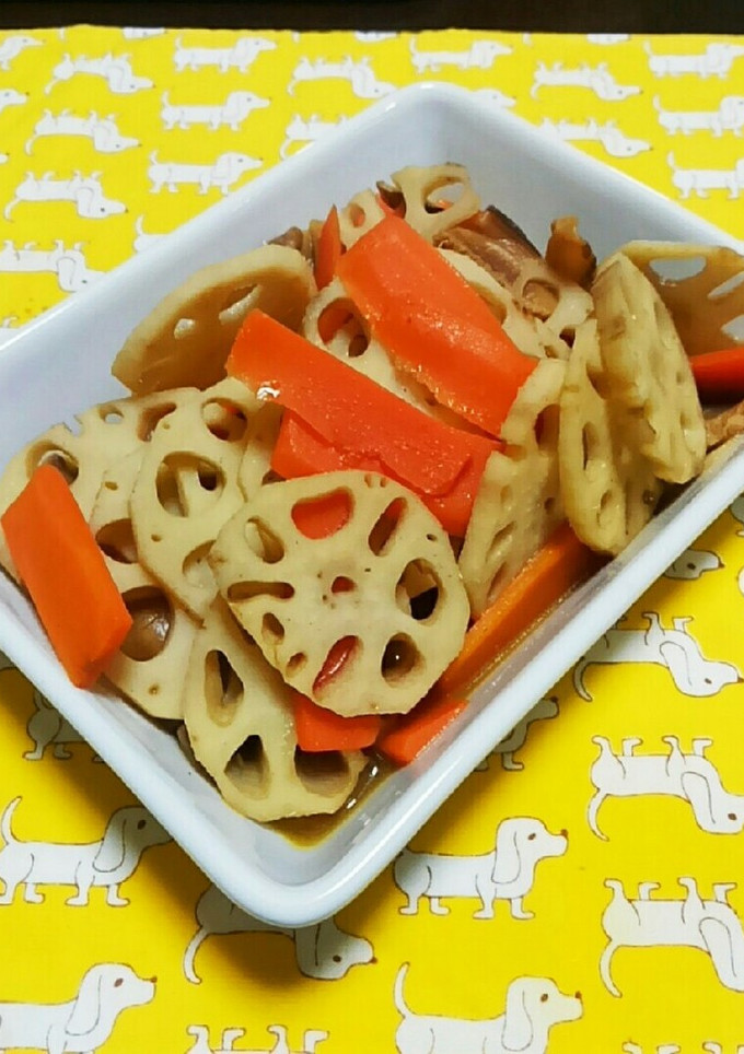 蓮根と人参の炒め煮-レシピのメイン写真