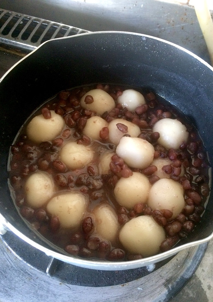 小豆汁の小豆再利用簡単手作り白玉ぜんざい-レシピのメイン写真