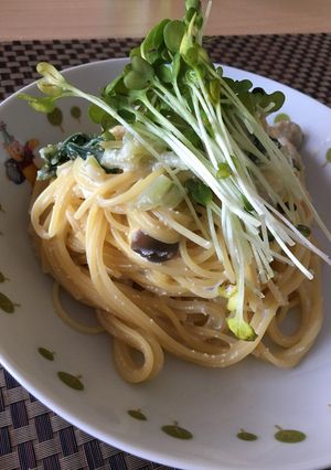 たらこと白菜としめじの豆乳パスタ-レシピのメイン写真