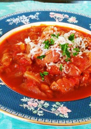 ⅲ鶏肉とキャベツのトマトシチュー-レシピのメイン写真