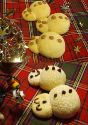 ぷっくり可愛い　雪ダルマンクッキー＾＾-レシピのメイン写真