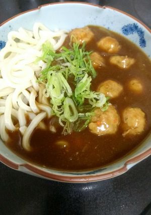 鶏つくねダンゴのカレーうどん-レシピのメイン写真