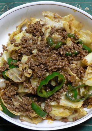 キャベツと合い挽き肉のトマト風味炒め-レシピのメイン写真