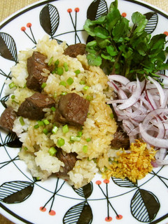 ステーキとクレソンの混ぜご飯-レシピのメイン写真