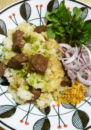 ステーキとクレソンの混ぜご飯-レシピのメイン写真