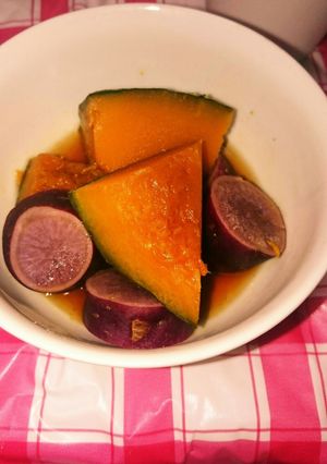 紅いもとカボチャの甘辛煮-レシピのメイン写真
