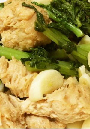 【菜食】葉大根と大豆のお肉の適当な炒め物-レシピのメイン写真