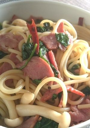 ターキーベーコンの和風スープパスタ★-レシピのメイン写真