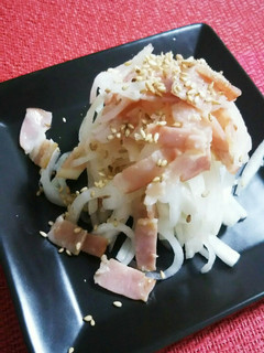 簡単!大根とベーコンの甘酢マヨ和え。-レシピのメイン写真