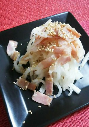 簡単！大根とベーコンの甘酢マヨ和え。-レシピのメイン写真