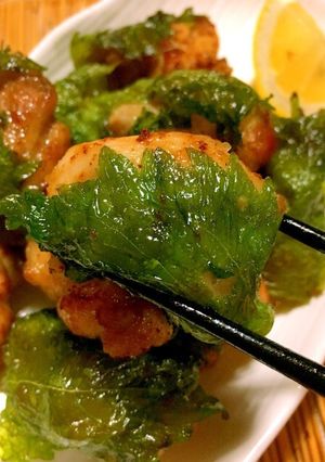 シソ香る♡カラッと鶏もも肉の大葉揚げ♡-レシピのメイン写真