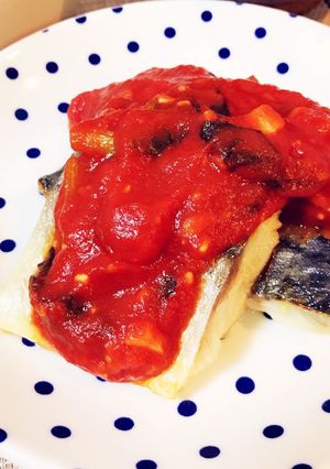 簡単!鯖のトマトソースがけ-レシピのメイン写真