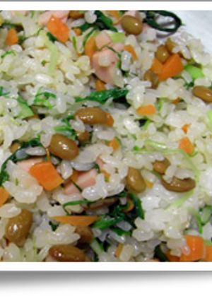 納豆・魚肉ソーセージ・菜っ葉でチャーハン-レシピのメイン写真