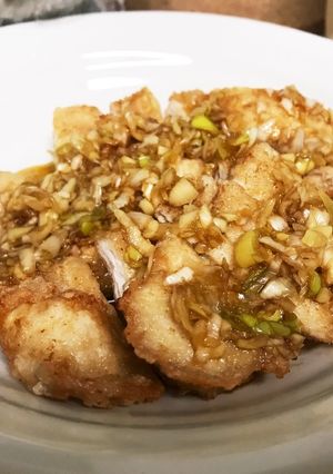 揚げた鶏胸肉のネギソースかけ-レシピのメイン写真