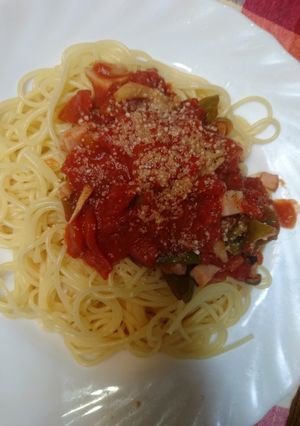 はじめてのトマトスパゲッティー-レシピのメイン写真