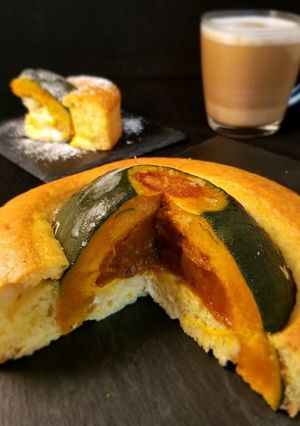 簡単！インパクト！丸ごとかぼちゃスイーツ-レシピのメイン写真