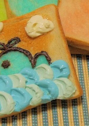 お絵かき食パン×ウェーブトーストのコラボ-レシピのメイン写真